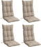 vidaXL - Stoelkussens - 4 - st - hoge - rug - oxford - stof - taupe