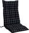 vidaXL - Stoelkussens - 4 - st - hoge - rug - ruitpatroon - oxford - stof - zwart