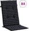 vidaXL - Stoelkussens - 4 - st - hoge - rug - ruitpatroon - stof - zwart