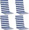 vidaXL - Stoelkussens - 4 - st - hoge - rug - stof - gestreept - wit - en - blauw
