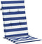 vidaXL - Stoelkussens - 4 - st - hoge - rug - stof - gestreept - wit - en - blauw