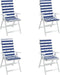 vidaXL - Stoelkussens - 4 - st - hoge - rug - stof - gestreept - wit - en - blauw