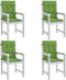 vidaXL - Stoelkussens - 4 - st - lage - rug - 100x50x4 - cm - stof - gemêleerd - groen