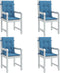 vidaXL - Stoelkussens - 4 - st - lage - rug - 100x50x4 - cm - stof - gemêleerd - blauw