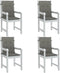 vidaXL - Stoelkussens - 4 - st - lage - rug - 100x50x4 - cm - stof - donkergrijs