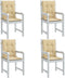 vidaXL - Stoelkussens - 4 - st - lage - rug - 100x50x4 - cm - stof - gemêleerd - beige