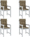 vidaXL - Stoelkussens - 4 - st - lage - rug - 100x50x4 - cm - stof - gemêleerd - taupe