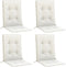 vidaXL - Stoelkussens - 4 - st - lage - rug - 100x50x4 - cm - stof - gemêleerd - crème