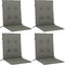 vidaXL - Stoelkussens - 4 - st - lage - rug - 100x50x4 - cm - stof - donkergrijs