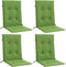 vidaXL - Stoelkussens - 4 - st - lage - rug - 100x50x4 - cm - stof - gemêleerd - groen