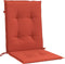 vidaXL - Stoelkussens - 4 - st - lage - rug - 100x50x4 - cm - stof - gemêleerd - rood