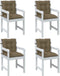 vidaXL - Stoelkussens - 4 - st - lage - rug - 100x50x7 - cm - stof - gemêleerd - taupe