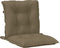 vidaXL - Stoelkussens - 4 - st - lage - rug - 100x50x7 - cm - stof - gemêleerd - taupe