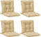 vidaXL - Stoelkussens - 4 - st - lage - rug - 100x50x7 - cm - stof - gemêleerd - beige