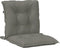 vidaXL - Stoelkussens - 4 - st - lage - rug - 100x50x7 - cm - stof - donkergrijs