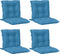 vidaXL - Stoelkussens - 4 - st - lage - rug - 100x50x7 - cm - stof - gemêleerd - blauw