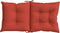 vidaXL - Stoelkussens - 4 - st - lage - rug - 100x50x7 - cm - stof - gemêleerd - rood