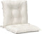 vidaXL - Stoelkussens - 4 - st - lage - rug - 100x50x7 - cm - stof - gemêleerd - crème