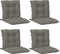 vidaXL - Stoelkussens - 4 - st - lage - rug - 100x50x7 - cm - stof - donkergrijs