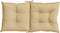 vidaXL - Stoelkussens - 4 - st - lage - rug - 100x50x7 - cm - stof - gemêleerd - beige