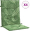 vidaXL - Stoelkussens - 4 - st - lage - rug - bladpatroon - stof