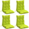 vidaXL - Stoelkussens - 4 - st - lage - rug - oxford - stof - felgroen