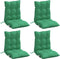 vidaXL - Stoelkussens - 4 - st - lage - rug - oxford - stof - groen