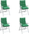 vidaXL - Stoelkussens - 4 - st - lage - rug - oxford - stof - groen