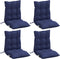 vidaXL - Stoelkussens - 4 - st - lage - rug - oxford - stof - marineblauw