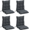 vidaXL - Stoelkussens - 4 - st - lage - rug - oxford - stof - antracietkleurig