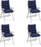 vidaXL - Stoelkussens - 4 - st - lage - rug - oxford - stof - marineblauw