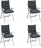 vidaXL - Stoelkussens - 4 - st - lage - rug - oxford - stof - antracietkleurig