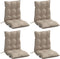 vidaXL - Stoelkussens - 4 - st - lage - rug - oxford - stof - taupe