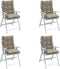 vidaXL - Stoelkussens - 4 - st - lage - rug - oxford - stof - taupe