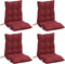 vidaXL - Stoelkussens - 4 - st - lage - rug - oxford - stof - wijnrood