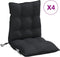 vidaXL - Stoelkussens - 4 - st - lage - rug - oxford - stof - zwart