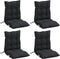 vidaXL - Stoelkussens - 4 - st - lage - rug - oxford - stof - zwart