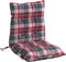 vidaXL - Stoelkussens - 4 - st - lage - rug - ruitpatroon - oxford - stof - rood