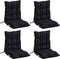 vidaXL - Stoelkussens - 4 - st - lage - rug - ruitpatroon - oxford - stof - zwart
