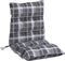 vidaXL - Stoelkussens - 4 - st - lage - rug - ruitpatroon - oxford - stof - grijs