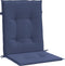 vidaXL - Stoelkussens - 4 - st - lage - rug - stof - marineblauw