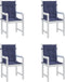 vidaXL - Stoelkussens - 4 - st - lage - rug - stof - marineblauw