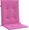 vidaXL - Stoelkussens - 4 - st - lage - rug - stof - roze