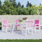 vidaXL - Stoelkussens - 4 - st - lage - rug - stof - roze