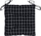 vidaXL - Stoelkussens - 4 - st - ruitpatroon - 40x40x7 - cm - stof - zwart