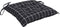 vidaXL - Stoelkussens - 4 - st - ruitpatroon - 40x40x7 - cm - stof - zwart