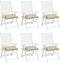 vidaXL - Stoelkussens - 6 - st - 40x40x7 - cm - oxford - stof - beige