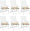 vidaXL - Stoelkussens - 6 - st - 40x40x7 - cm - oxford - stof - beige