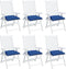 vidaXL - Stoelkussens - 6 - st - 40x40x7 - cm - oxford - stof - blauw