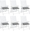 vidaXL - Stoelkussens - 6 - st - 40x40x7 - cm - oxford - stof - grijs